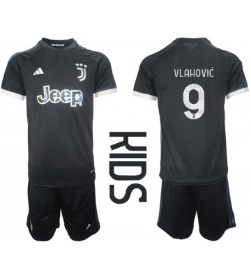 Juventus Dusan Vlahovic #9 Replica Third Stadium Kit for Kids 2023-24 Short Sleeve (+ pants)